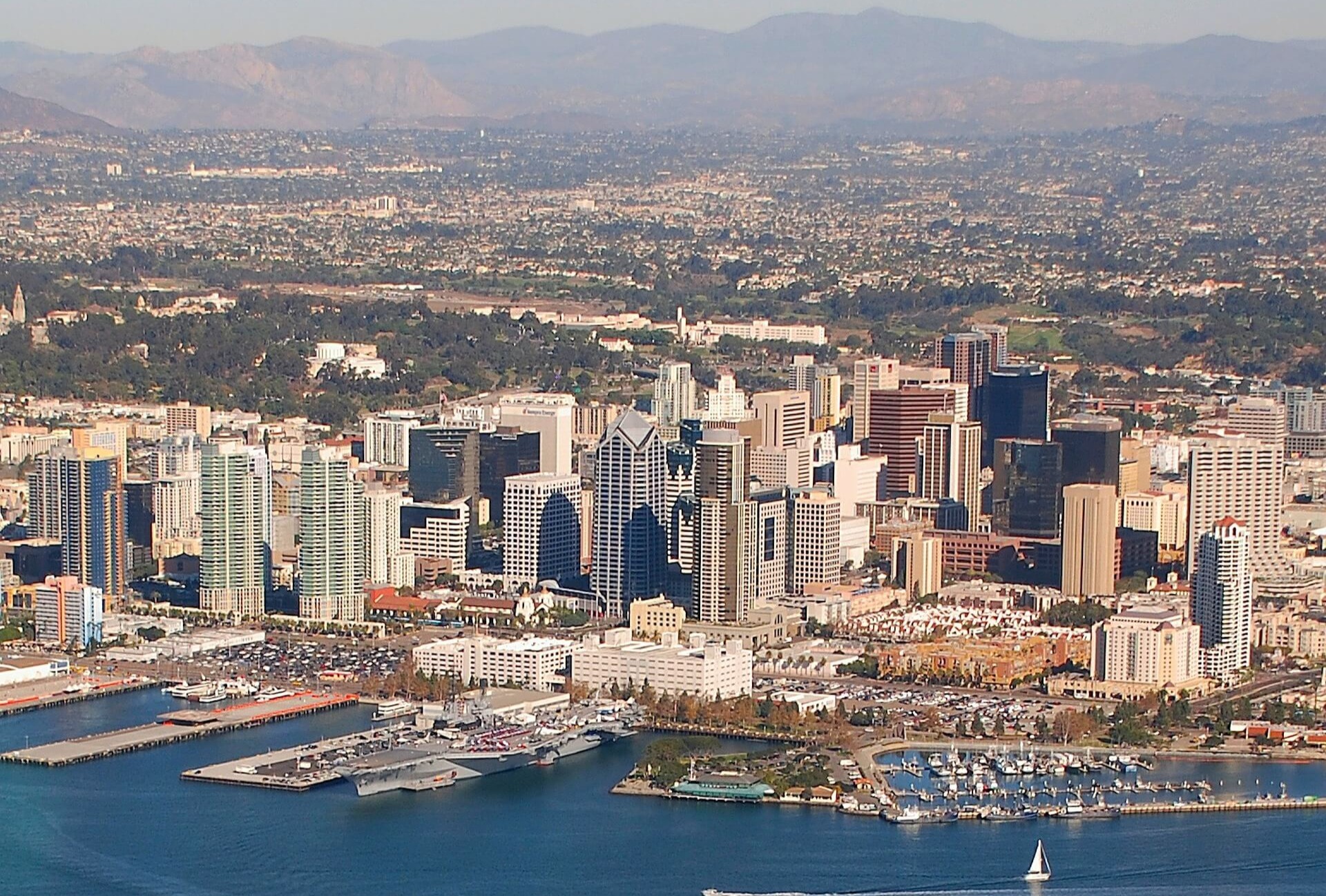 A photo of the San Diego skyline—something you'll see a lot if you pursue nursing in San Diego.